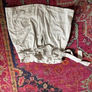 Free people white denim skirt